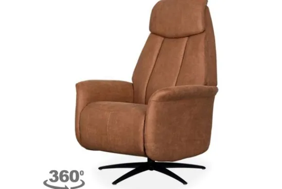 Online Relaxfauteuil Cognac SX-84.014 Oslo Relaxstoelen|Draaifauteuils