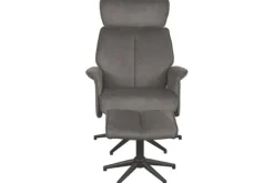 Discount Relaxfauteuil met hocker Antraciet Cosmo CH-73.027 Verdal Relaxstoelen|Draaifauteuils