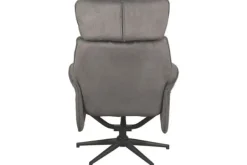 Discount Relaxfauteuil met hocker Antraciet Cosmo CH-73.027 Verdal Relaxstoelen|Draaifauteuils
