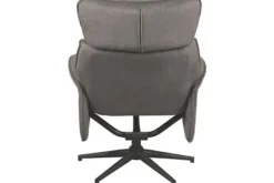 Discount Relaxfauteuil met hocker Antraciet Cosmo CH-73.027 Verdal Relaxstoelen|Draaifauteuils