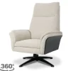 New Relaxfauteuil met hocker Naturel DA-89.005 Zenza Relaxstoelen|Draaifauteuils