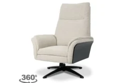 New Relaxfauteuil met hocker Naturel DA-89.005 Zenza Relaxstoelen|Draaifauteuils