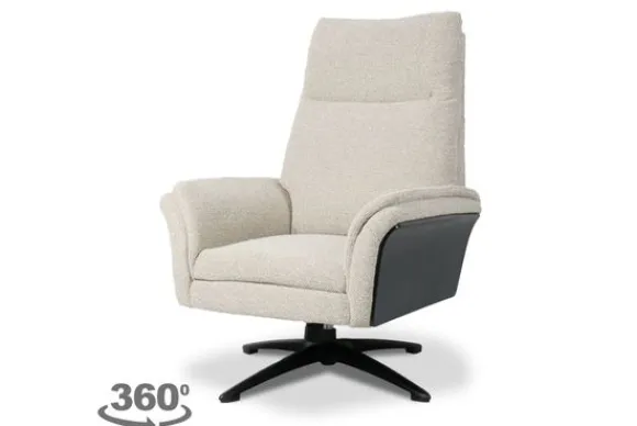 New Relaxfauteuil met hocker Naturel DA-89.005 Zenza Relaxstoelen|Draaifauteuils