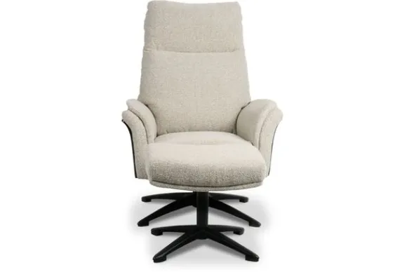 New Relaxfauteuil met hocker Naturel DA-89.005 Zenza Relaxstoelen|Draaifauteuils