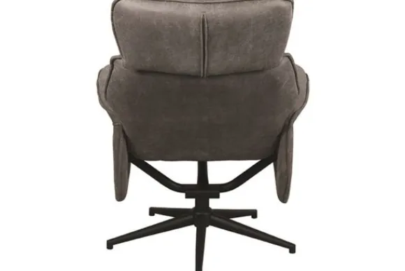 Hot Relaxfauteuil met hocker Taupe Micro Suede CH-73.020 Verdal Relaxstoelen|Draaifauteuils