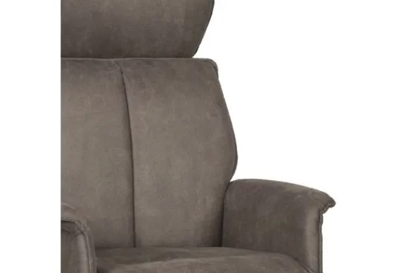 Hot Relaxfauteuil met hocker Taupe Micro Suede CH-73.020 Verdal Relaxstoelen|Draaifauteuils