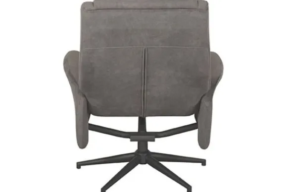 Outlet Relaxfauteuil met hocker Antraciet Cosmo CH-73.024 Bergen Relaxstoelen|Draaifauteuils