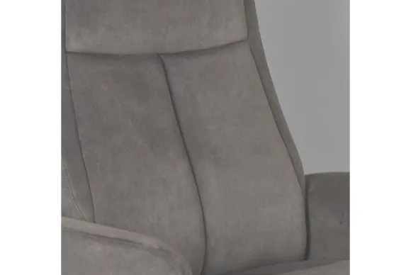 Outlet Relaxfauteuil met hocker Antraciet Cosmo CH-73.024 Bergen Relaxstoelen|Draaifauteuils