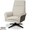Clearance Relaxfauteuil met hocker Naturel DA-89.004 Zenza Relaxstoelen|Draaifauteuils