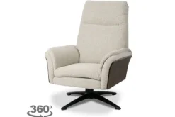 Clearance Relaxfauteuil met hocker Naturel DA-89.004 Zenza Relaxstoelen|Draaifauteuils