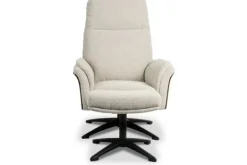 Clearance Relaxfauteuil met hocker Naturel DA-89.004 Zenza Relaxstoelen|Draaifauteuils