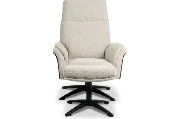 Clearance Relaxfauteuil met hocker Naturel DA-89.004 Zenza Relaxstoelen|Draaifauteuils