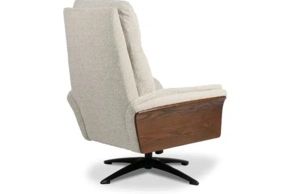 Clearance Relaxfauteuil met hocker Naturel DA-89.004 Zenza Relaxstoelen|Draaifauteuils