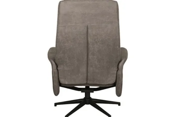 Hot Relaxfauteuil met hocker Taupe Micro Suede CH-73.011 Bergen Relaxstoelen|Draaifauteuils