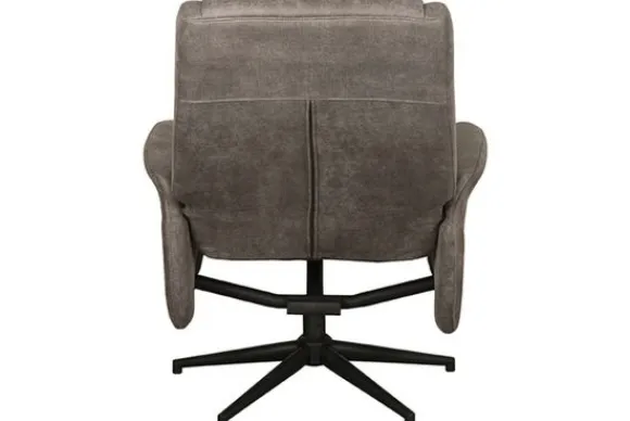 Hot Relaxfauteuil met hocker Taupe Micro Suede CH-73.011 Bergen Relaxstoelen|Draaifauteuils