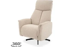 Outlet Relaxfauteuil Naturel CM-55.042 Helsinki Relaxstoelen|Draaifauteuils