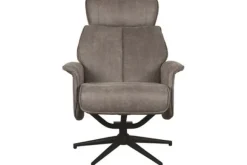 Online Relaxfauteuil Taupe Micro Suede CH-73.017 Verdal Draaifauteuils