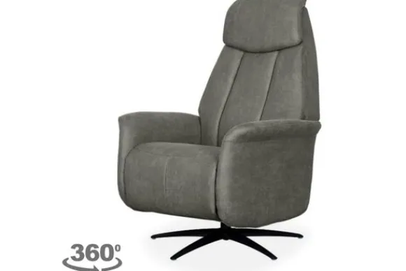 Outlet Relaxfauteuil Taupe SX-84.007 Oslo Relaxstoelen|Draaifauteuils